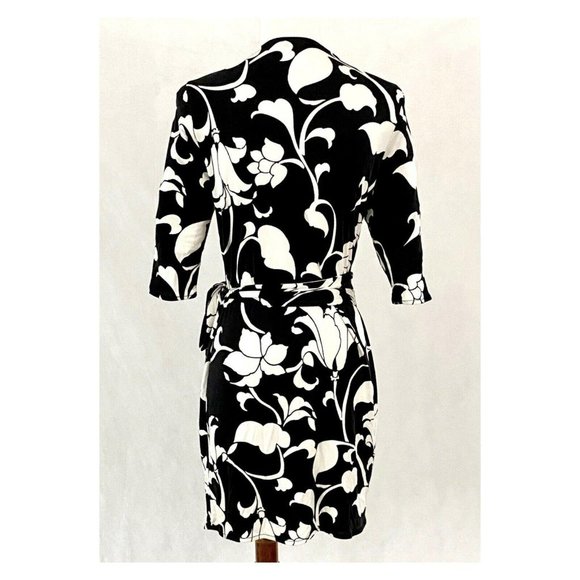 White House Black Market Silk Wrap Mini Dress - Picture 5 of 8
